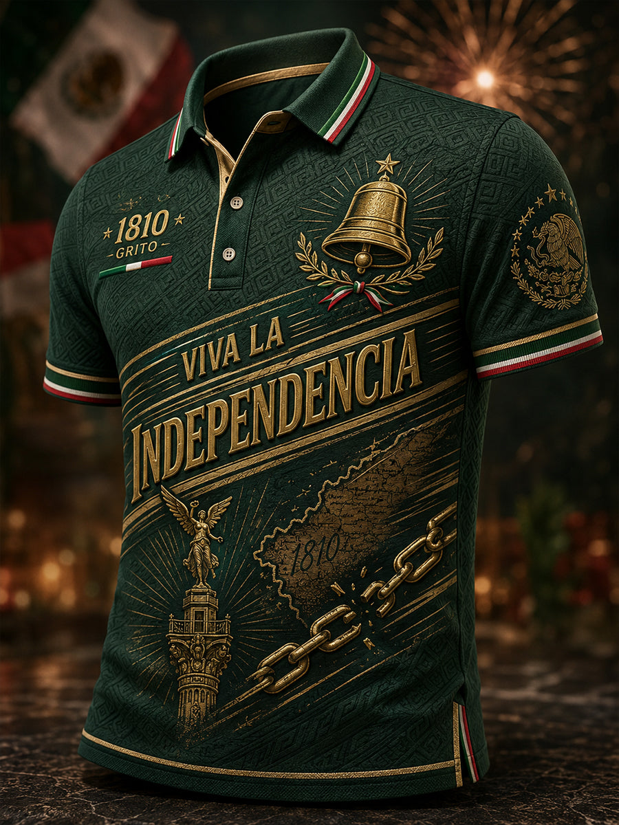 Camisa Manga Larga Día de la Independencia Mexicana para Hombre