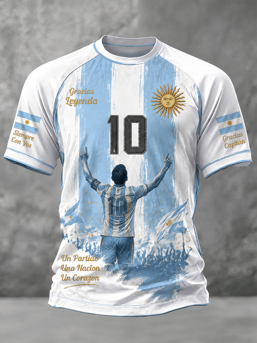 Camiseta de manga corta con raglán gráfico conmemorativo de jugador legendario para hombre