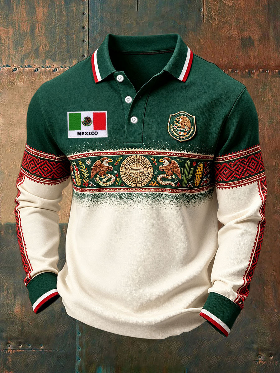 Camisetas casuales con estampado artístico del Día de la Independencia de México para hombre