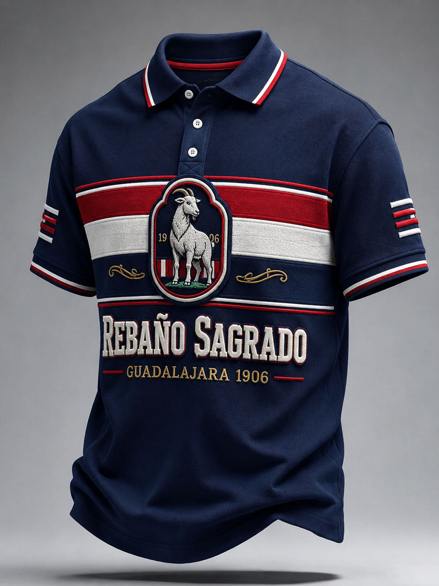 Polo casual impreso de los hombres de fútbol Guadalajara Chiva