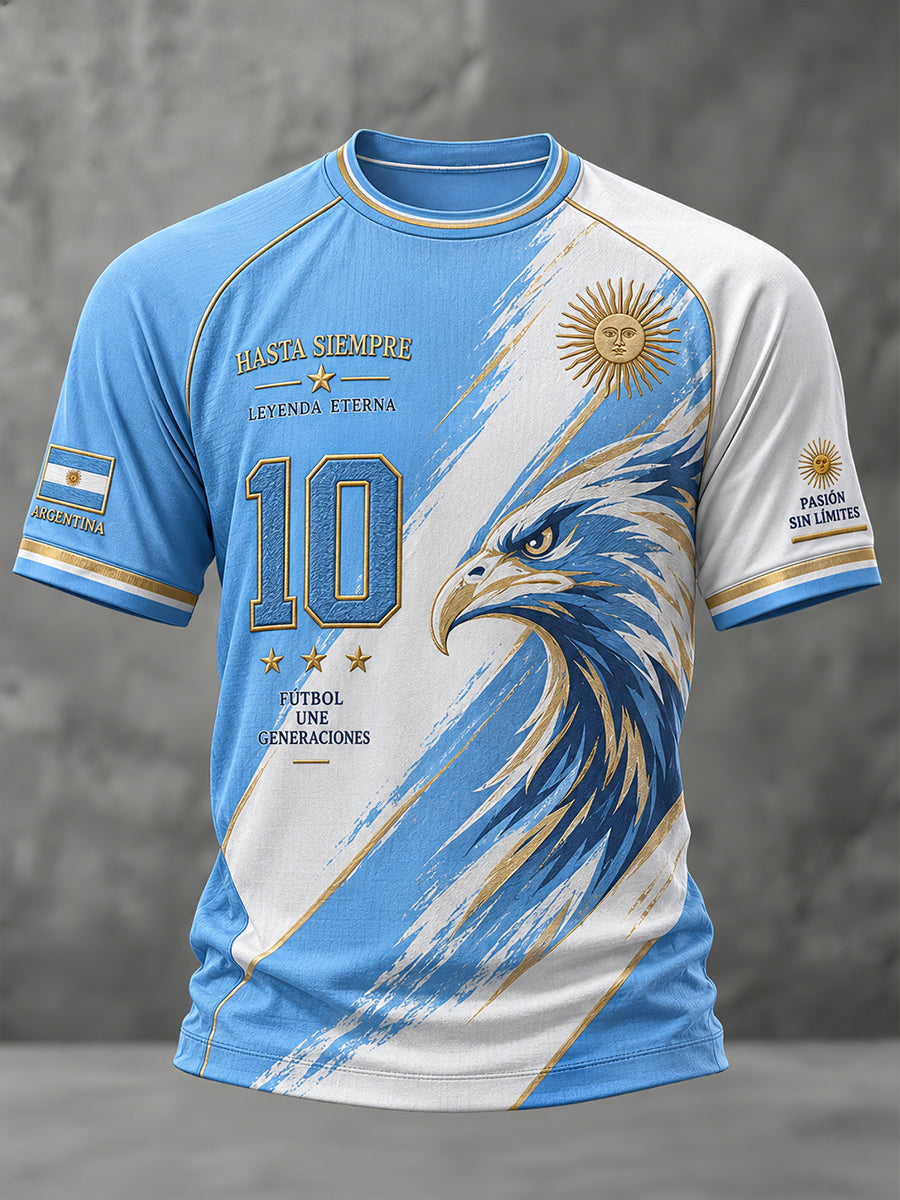 Camiseta de manga corta raglán para hombre con estampado gráfico del jugador legendario