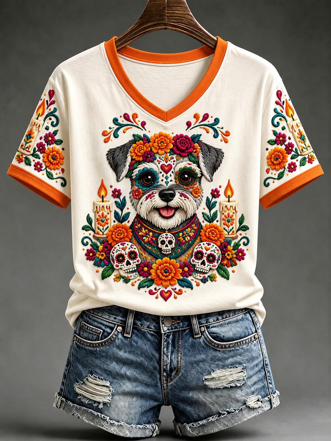 Camiseta de manga corta para mujer Day Of The Dead