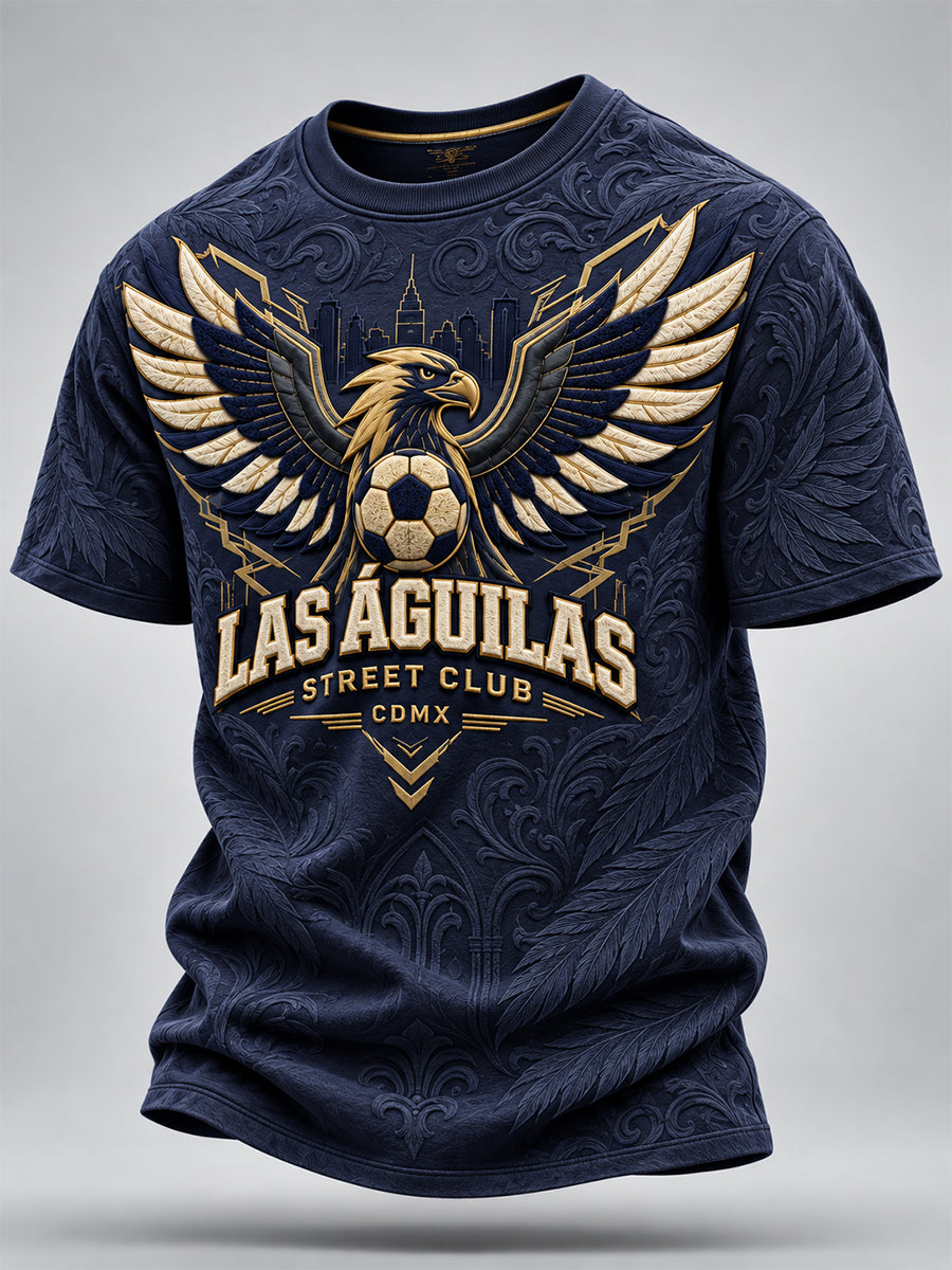Camiseta casual estampada del equipo de fútbol masculino del Club América