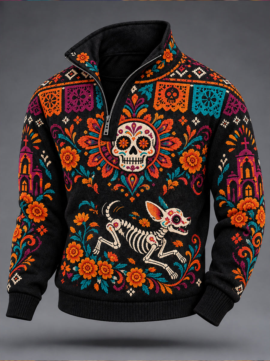 Sudadera de manga larga con cuello alto para hombre