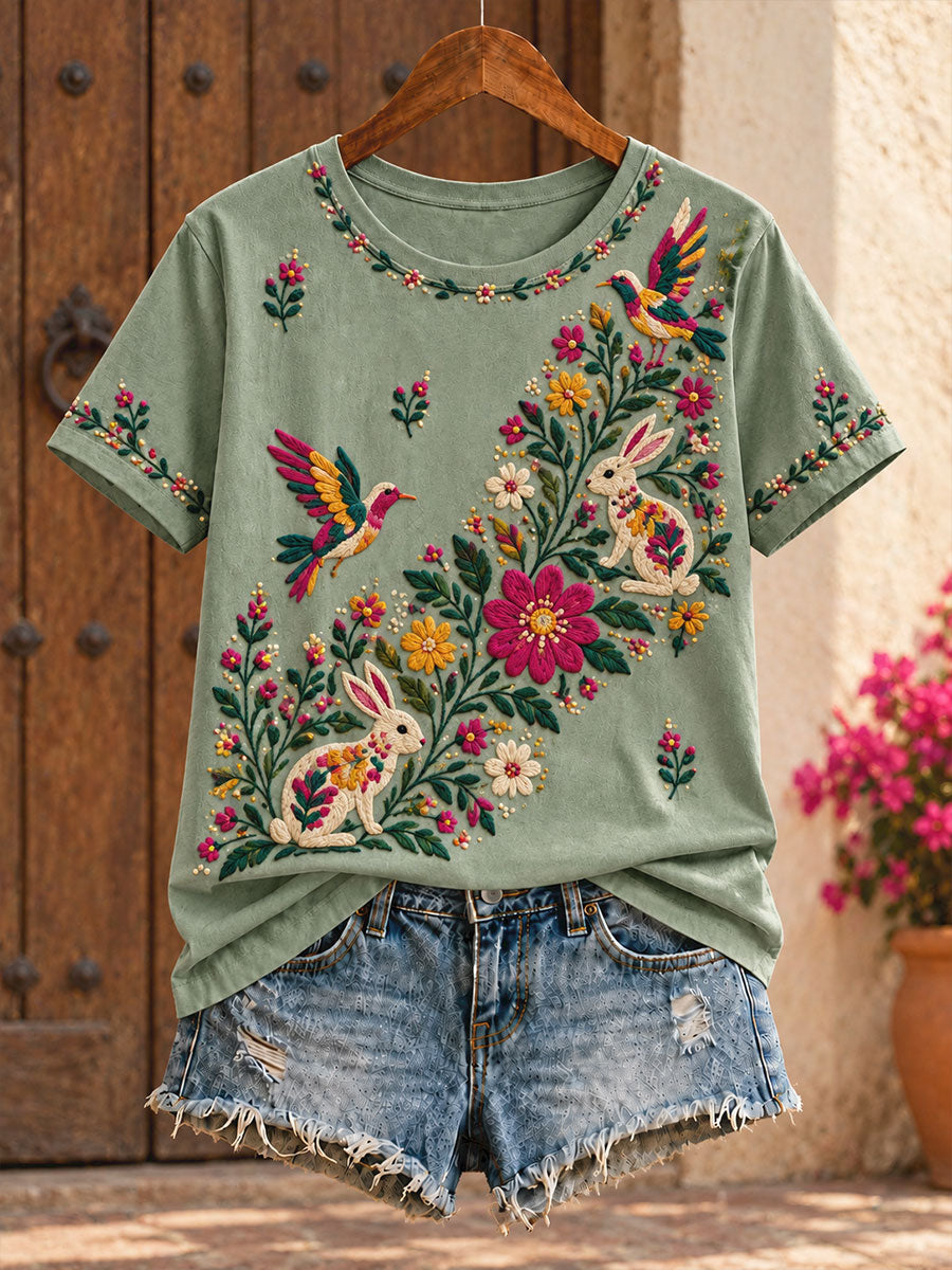 Camiseta estampada México Floral Art para mujer