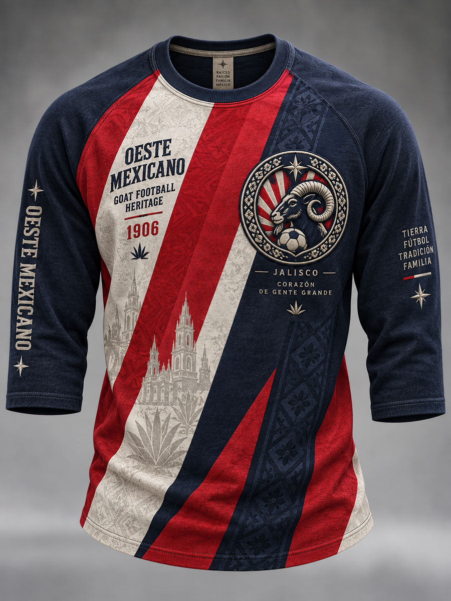 Camiseta casual con estampado de fútbol de Guadalajara para hombre