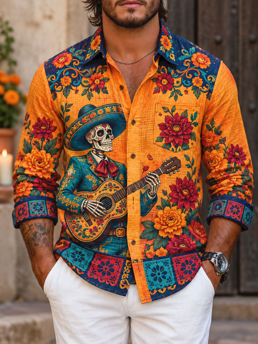 Día de México de las mujeres del arte floral muerto impreso Camisa