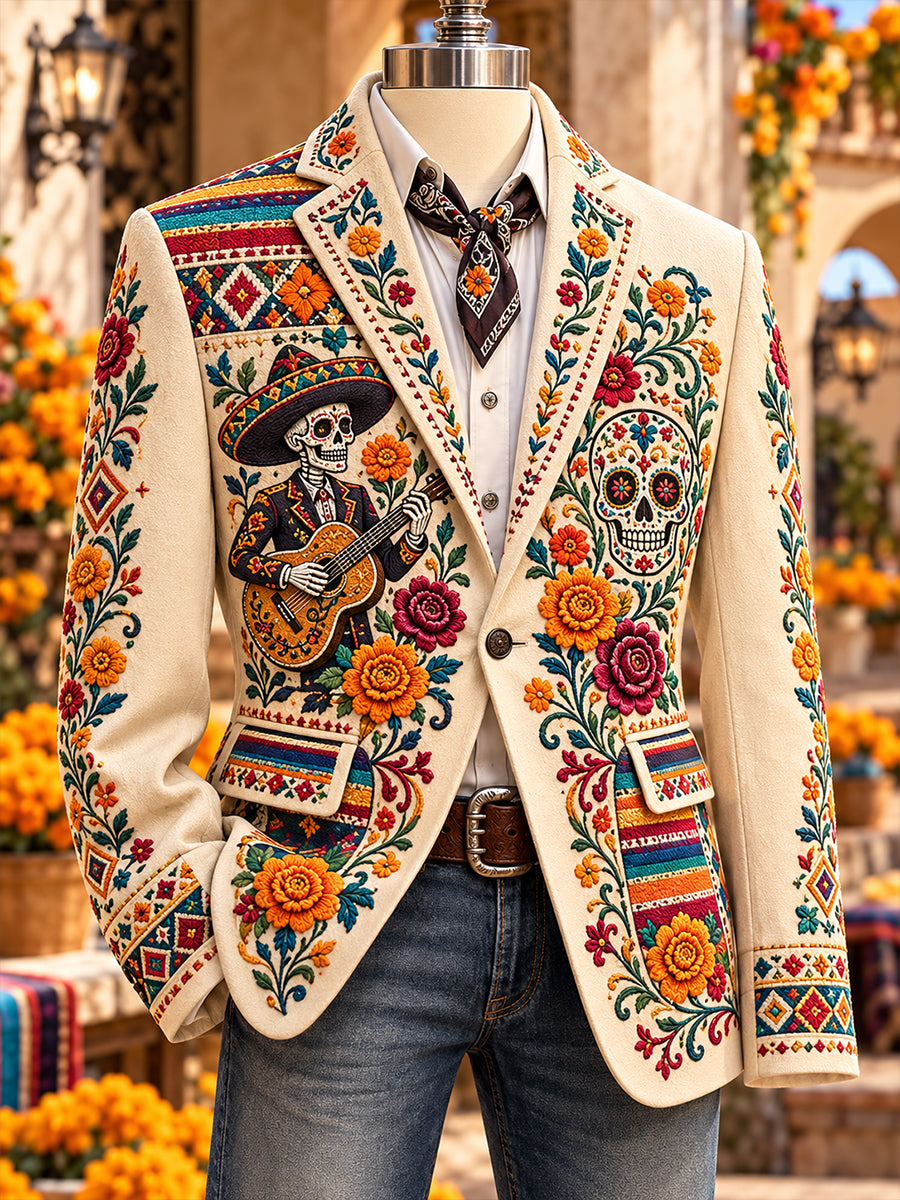 Traje casual para hombre del Día de los Muertos de México