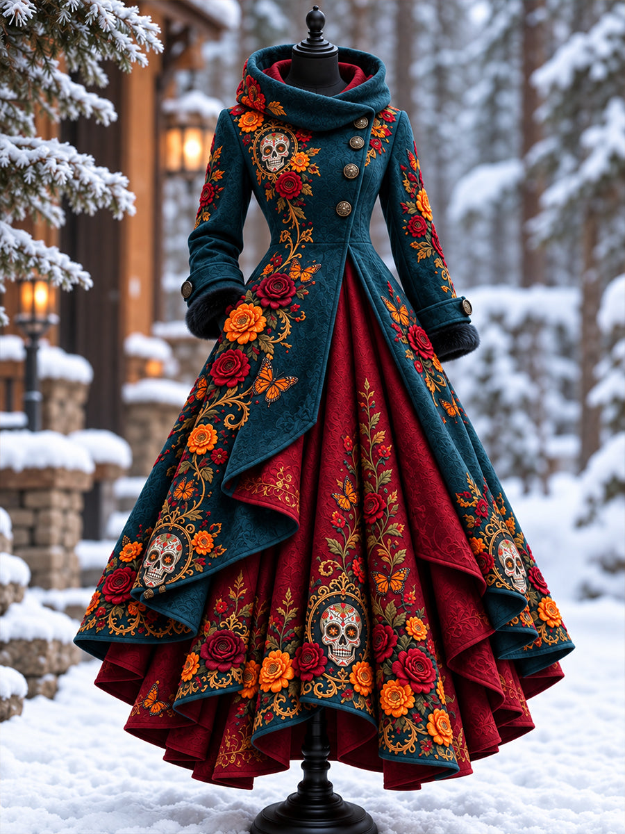 Vestido de Día de Muertos mexicano para mujer