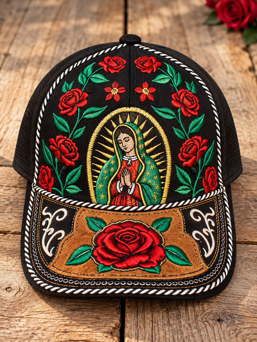 Gorra unisex con estampado artístico sobre la fe en Nuestra Señora de Guadalupe, Día de México