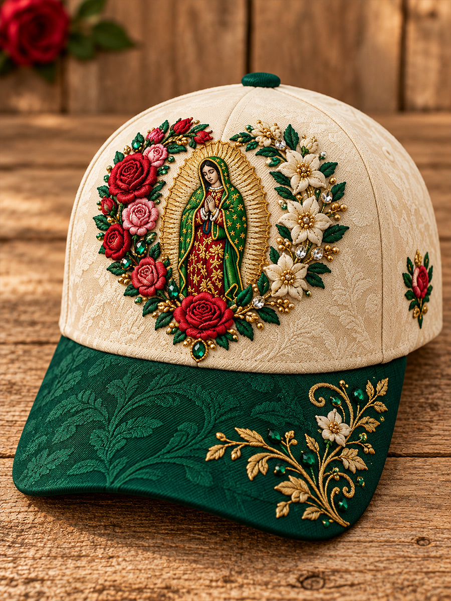 Unisex México Nuestra Señora de Guadalupe Día Arte Floral Impreso Sombrero