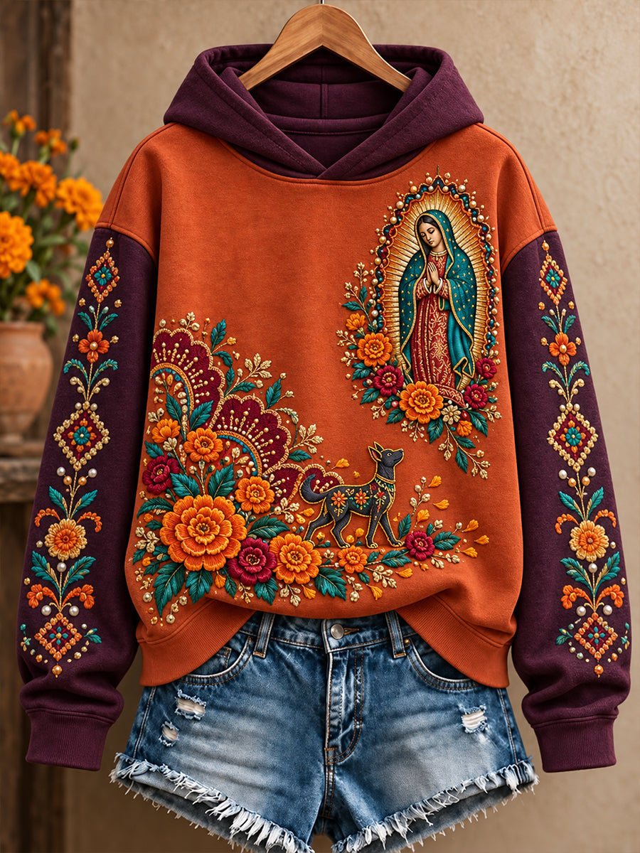 Sudadera Fiesta de Nuestra Señora de Guadalupe México para mujer