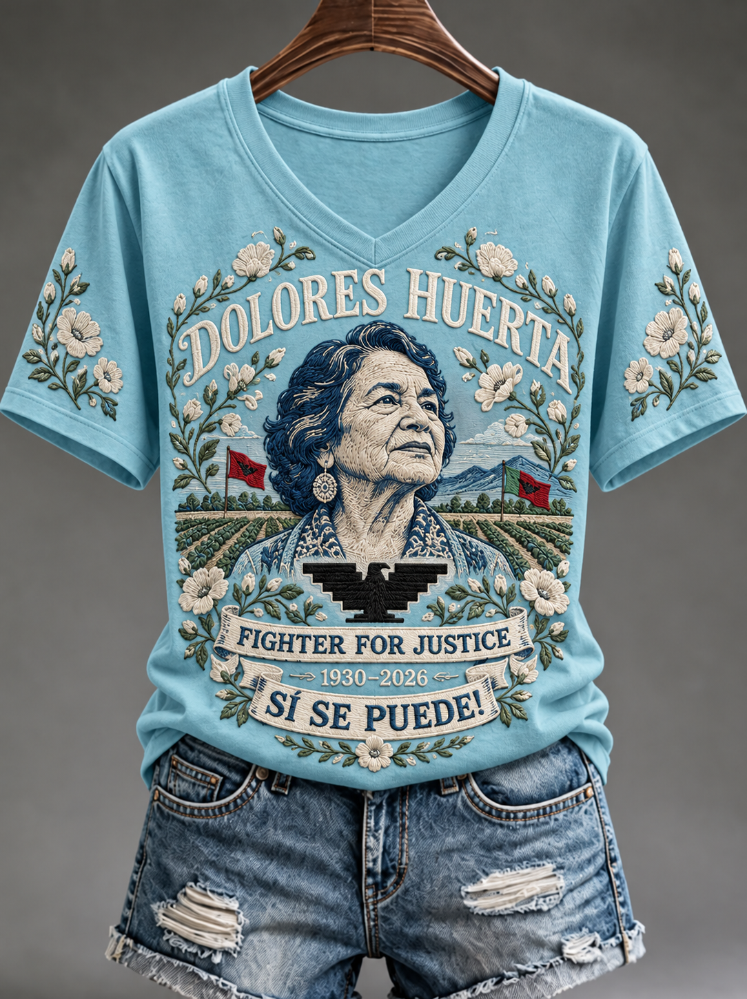 Camiseta en memoria de Dolores Huerta, 1930-2026