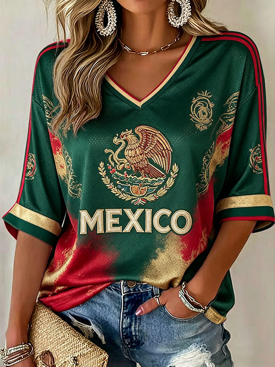 Camiseta estampada México Football Lover para mujer