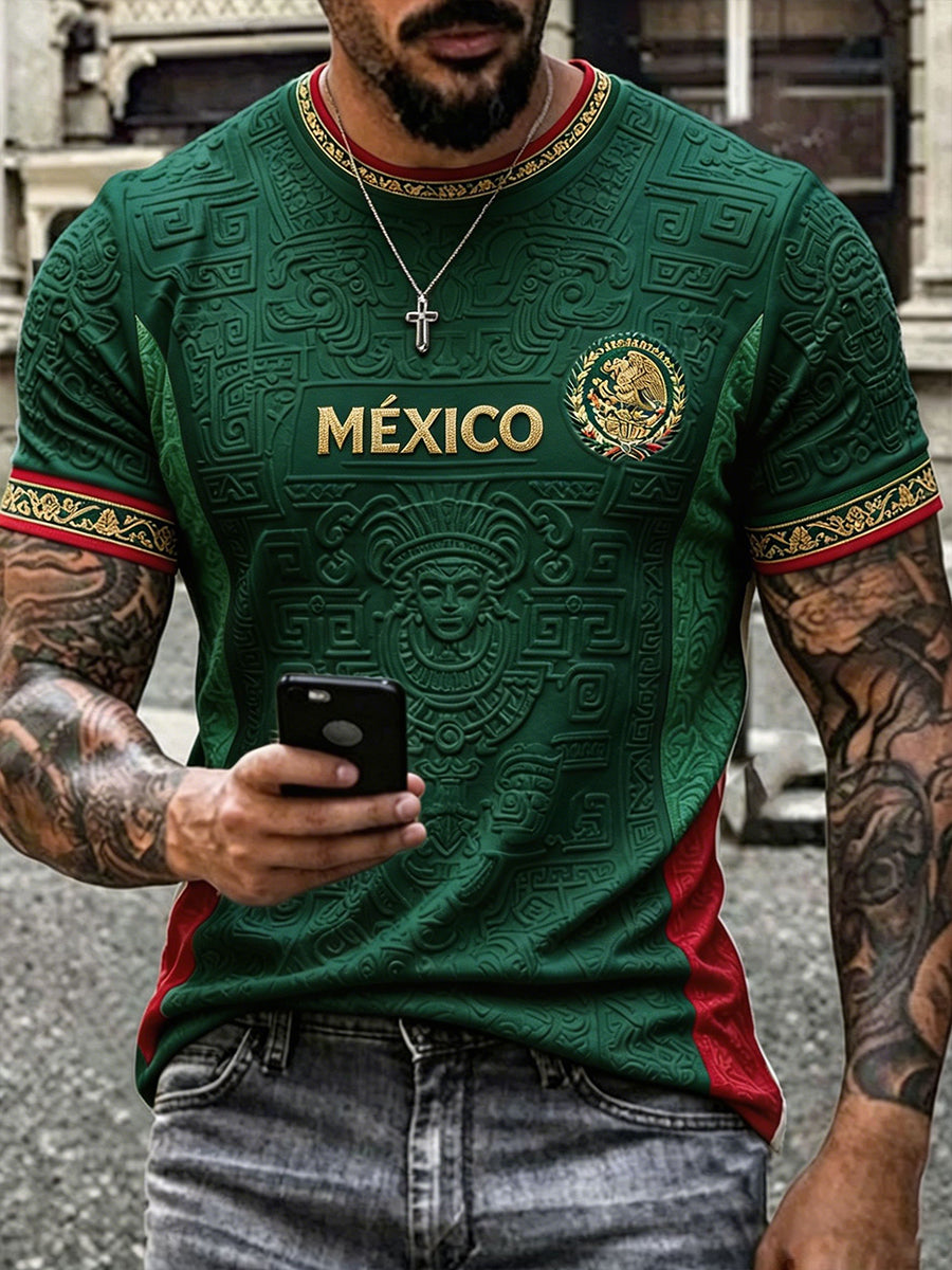México orgulloso arte impreso camiseta de los hombres