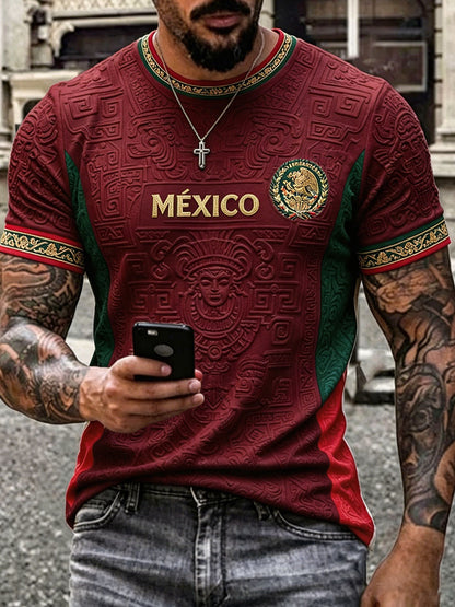 México orgulloso arte impreso camiseta de los hombres