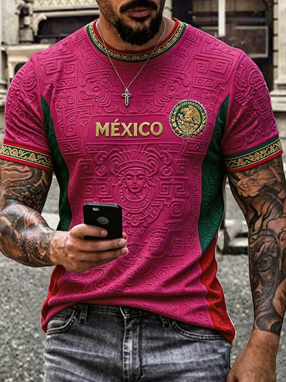 México orgulloso arte impreso camiseta de los hombres