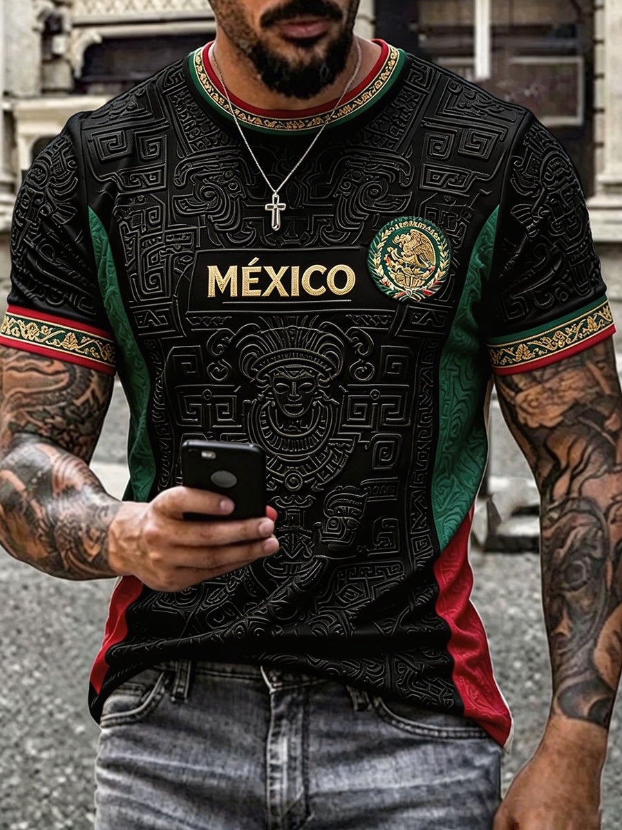 México orgulloso arte impreso camiseta de los hombres