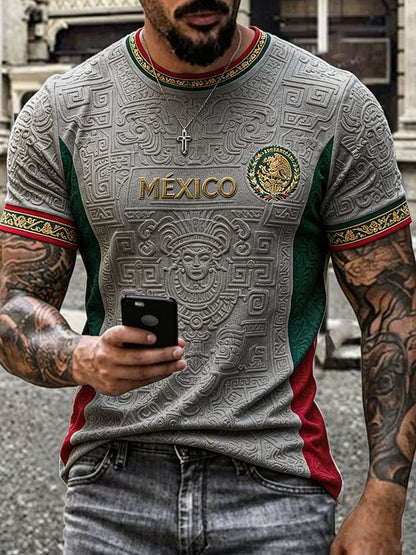 México orgulloso arte impreso camiseta de los hombres
