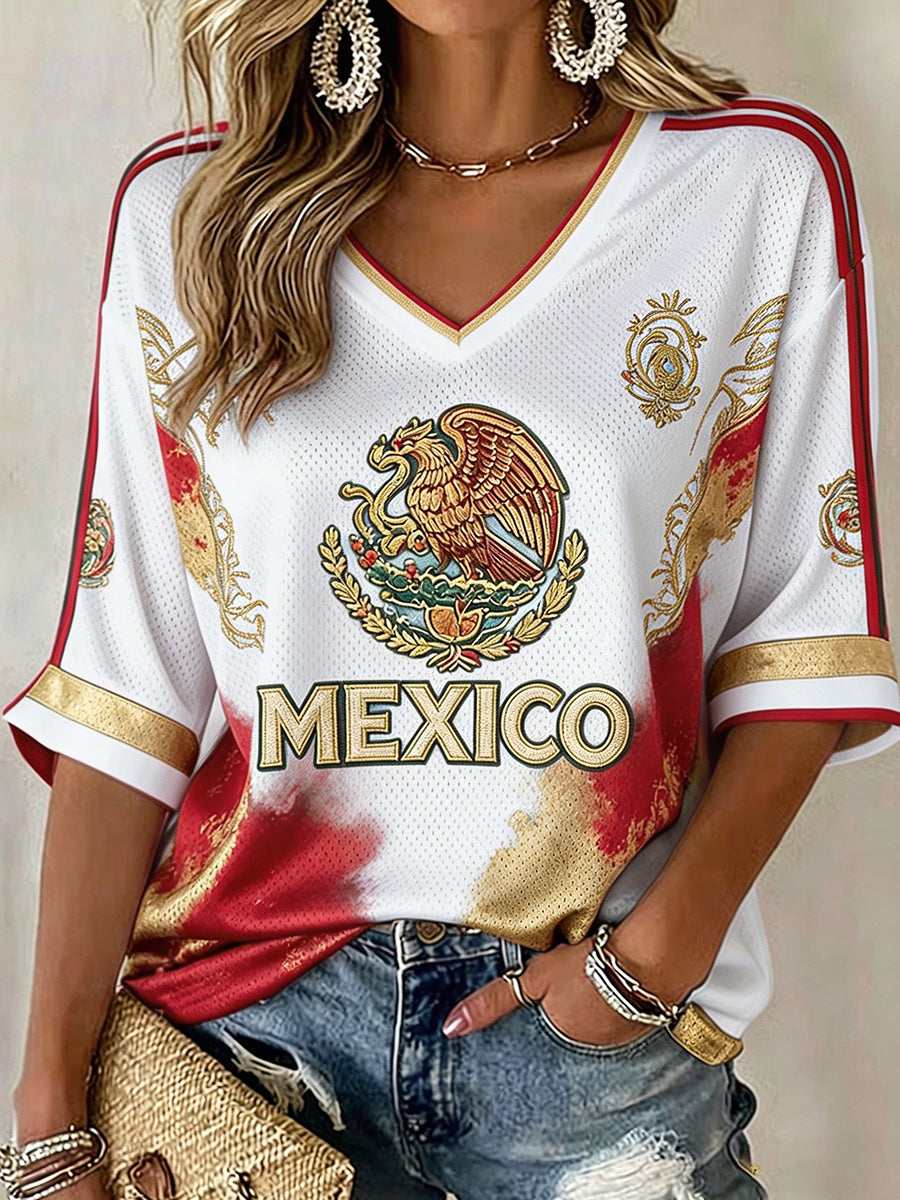 Camiseta estampada México Football Lover para mujer