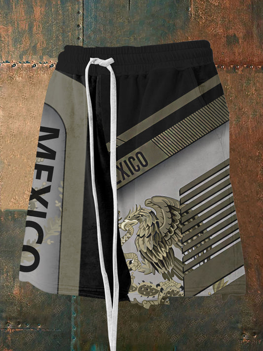 Hombres Mexican Culture Aztec Design Sports Casual Shorts