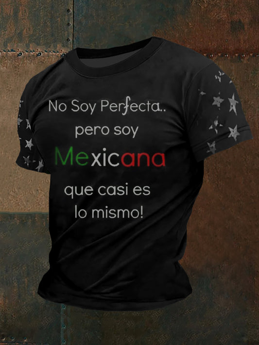 Top de manga corta con letras Cinco de Mayo para hombre