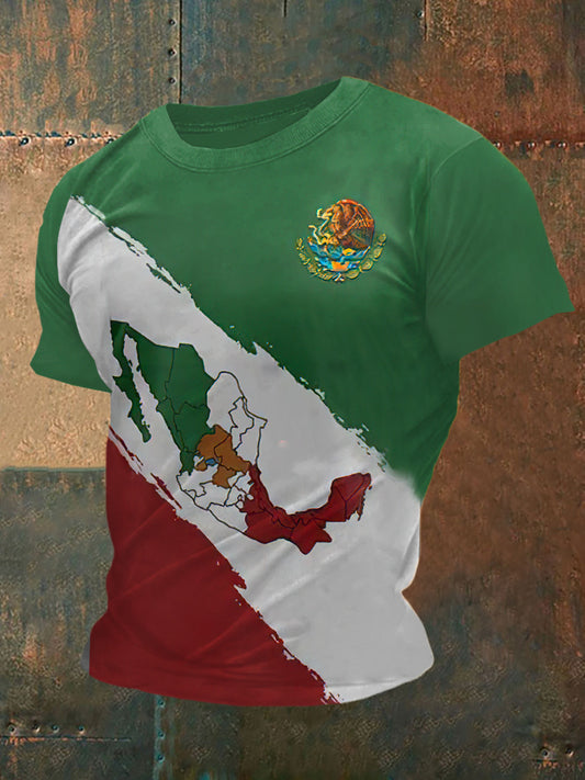 Unisex México Impreso Vintage Moda Camiseta de manga corta
