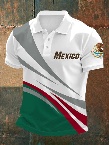 Polo Casual Estampado de México para hombre