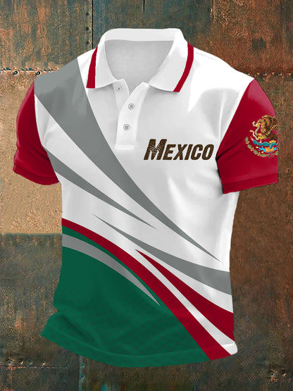 Polo Casual Estampado de México para hombre