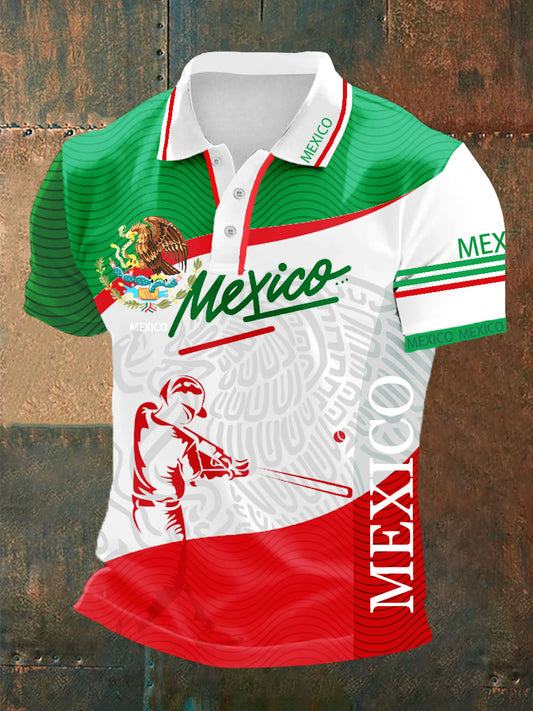 La cultura mexicana de los hombres imprime el POLO ocasional de los deportes Camisa