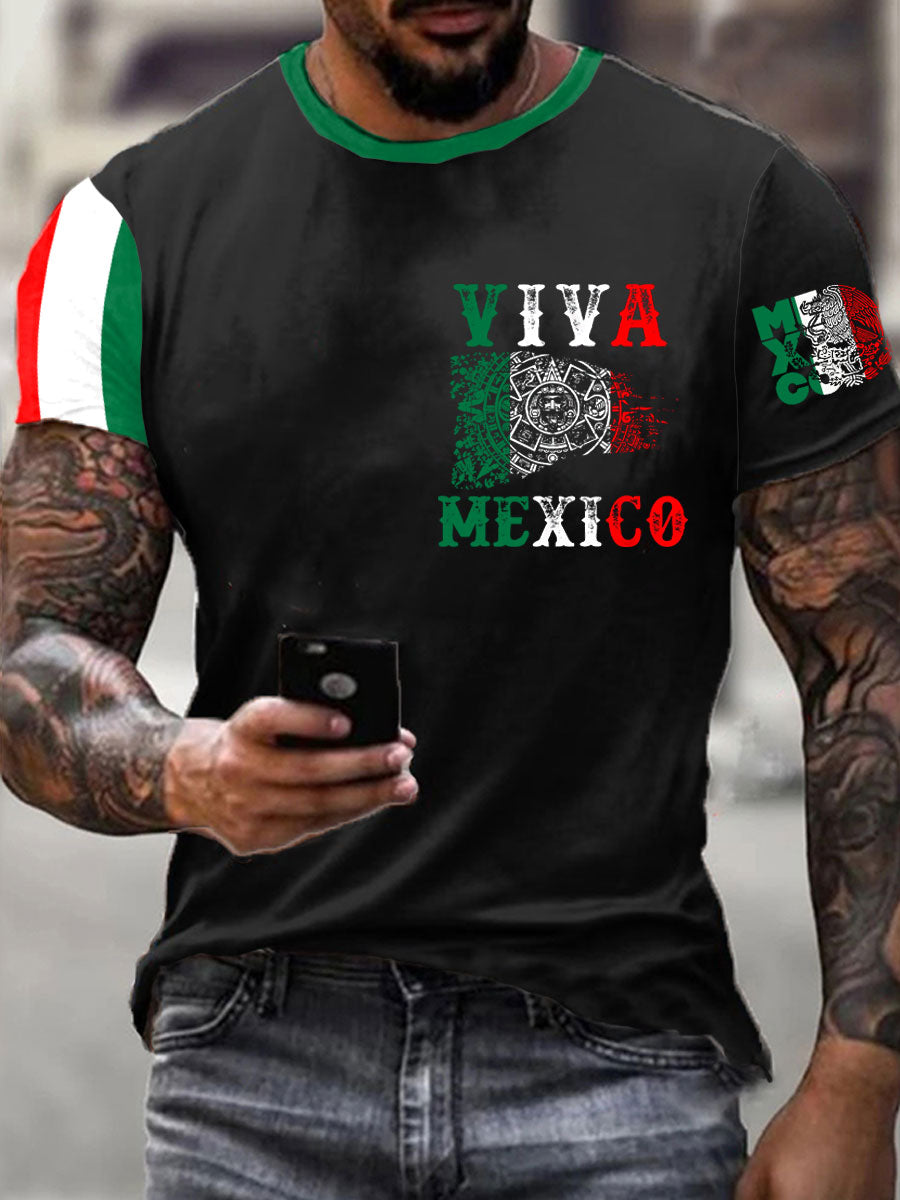 Camiseta estampada mexicana Fiesta Cinco De Mayo VIva México para hombre