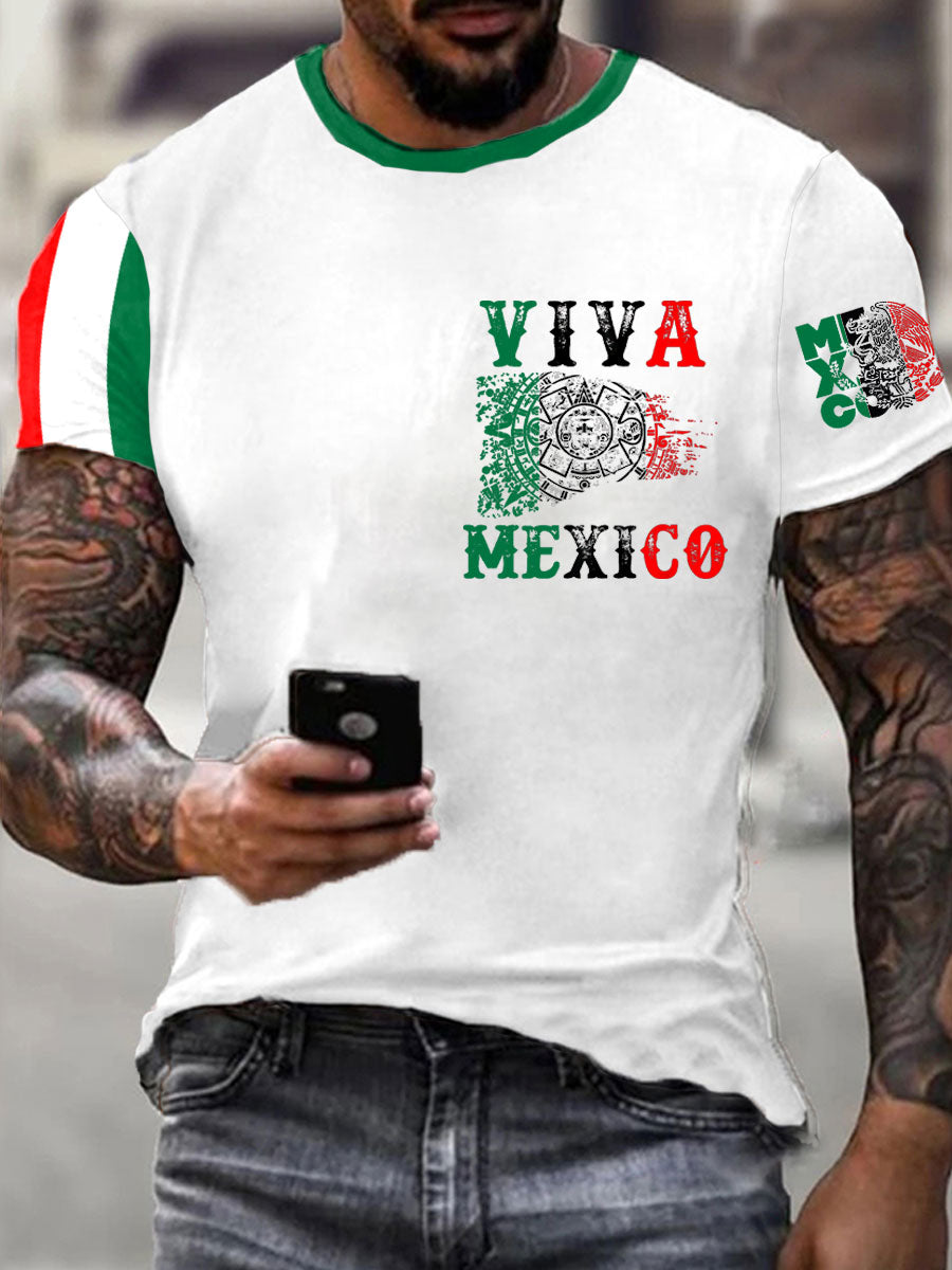 Camiseta estampada mexicana Fiesta Cinco De Mayo VIva México para hombre