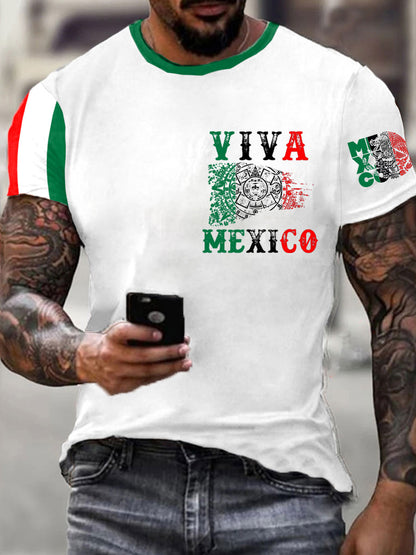 Camiseta estampada mexicana Fiesta Cinco De Mayo VIva México para hombre