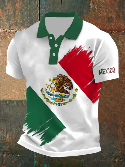 Camiseta de manga corta con cuello de polo para hombre