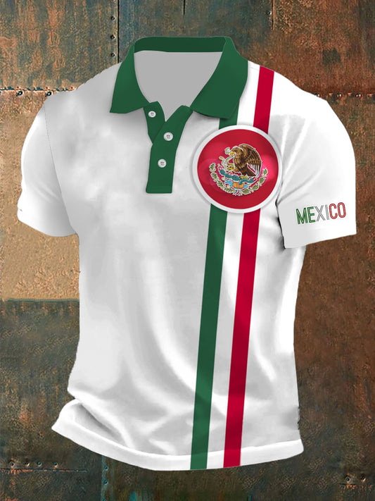 Camiseta de manga corta con cuello de polo para hombre