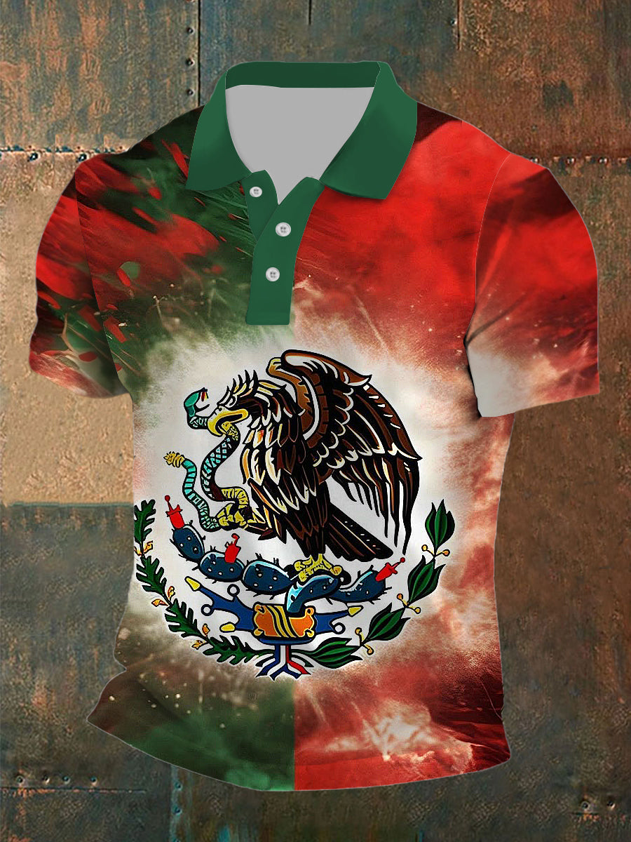 Camiseta de manga corta con cuello de polo para hombre