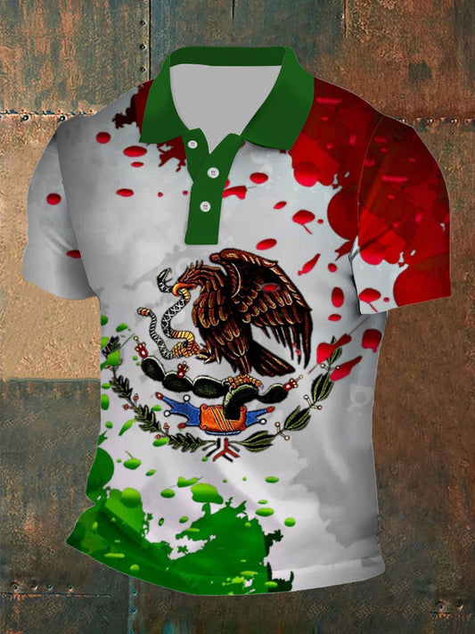 Camiseta de manga corta con cuello de polo para hombre