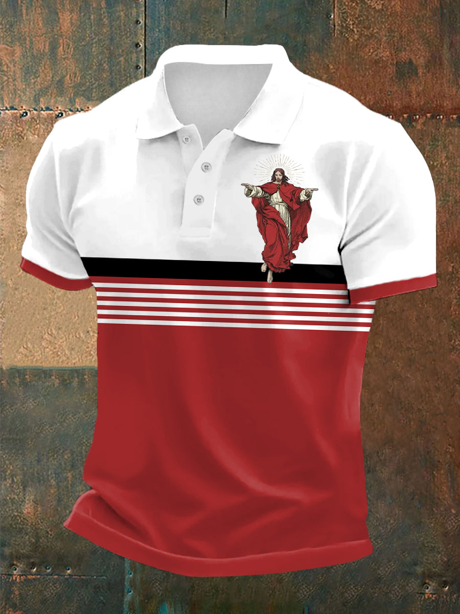 Polo de manga corta Christi Himmelfahrt para hombre