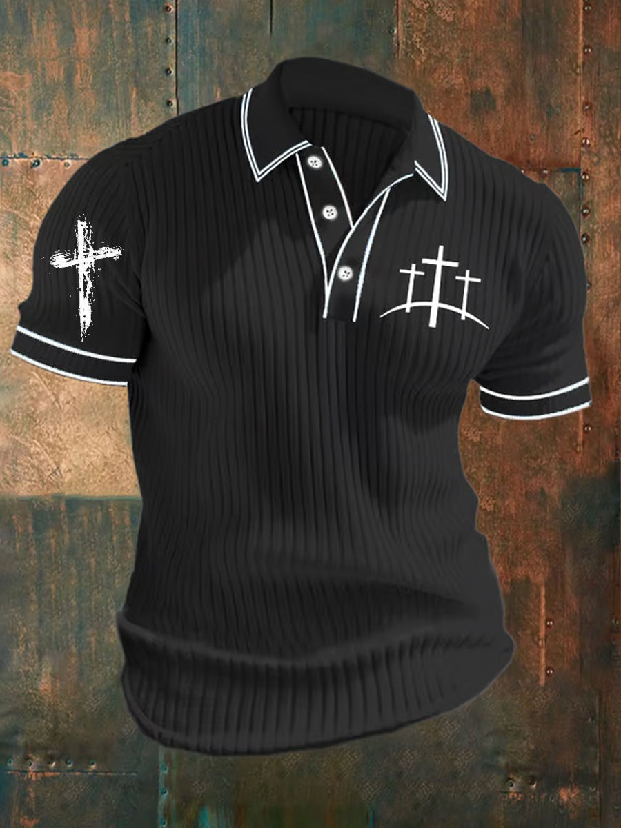 La cruz de la fe de los hombres imprimió el polo ocasional