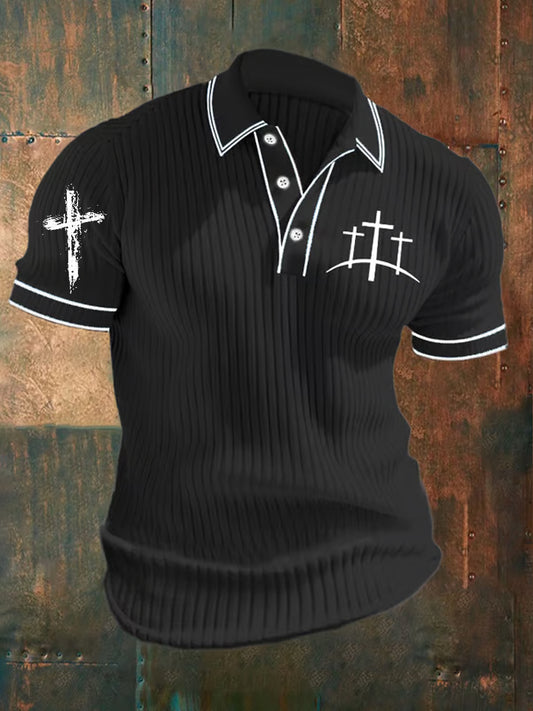 La cruz de la fe de los hombres imprimió el polo ocasional