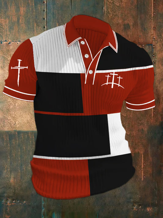 La cruz de la fe de los hombres imprimió el polo ocasional