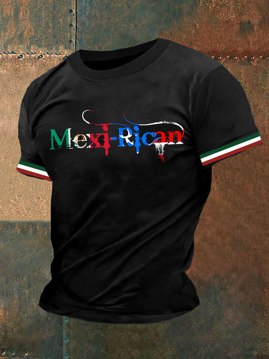 Hombres Mexicanos Imprimir Casual Manga Corta Top