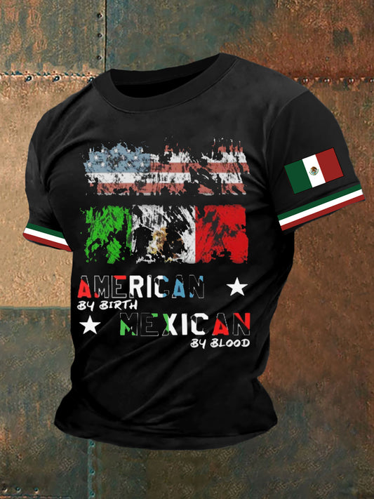 Hombres Mexicanos Imprimir Casual Manga Corta Top