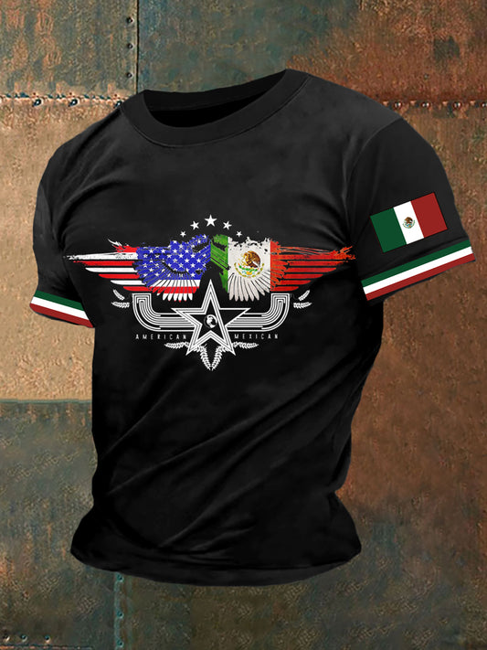 Hombres Mexicanos Imprimir Casual Manga Corta Top