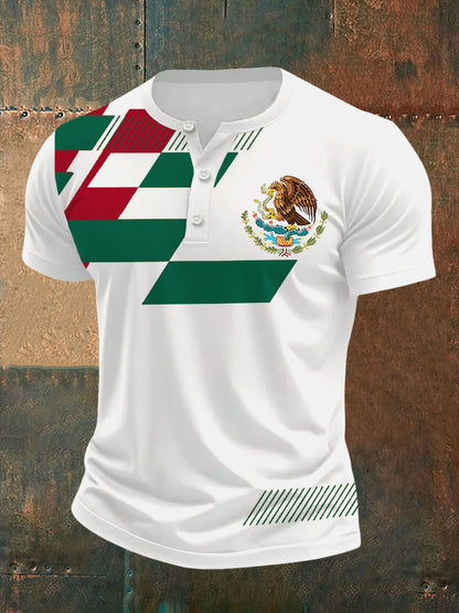 Camiseta Casual Estampado México para hombre