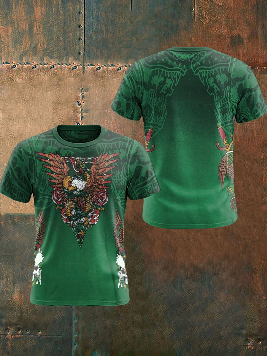 Camiseta mexicana del arte de los mayas de los hombres impresa