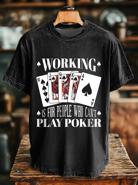 El trabajo unisex es para personas que no pueden jugar camisetas de poker