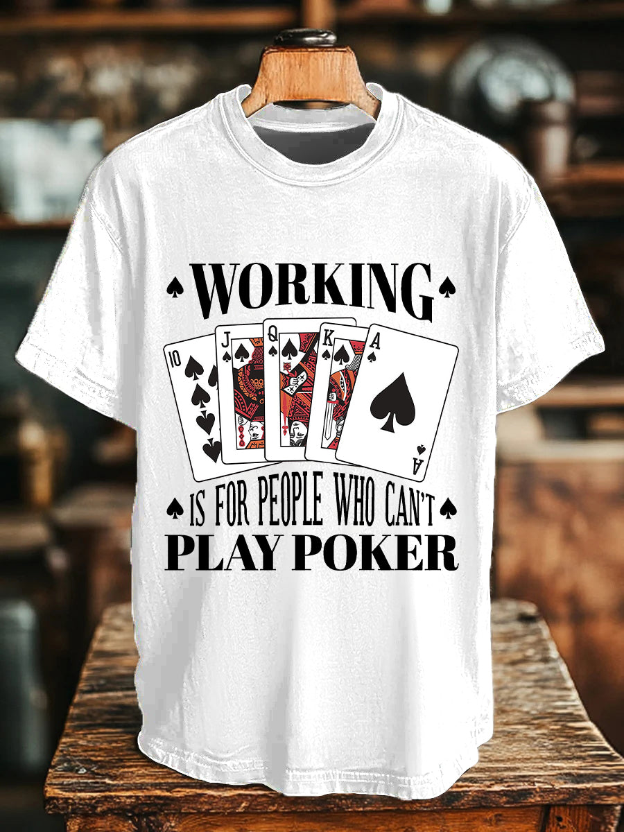 El trabajo unisex es para personas que no pueden jugar camisetas de poker