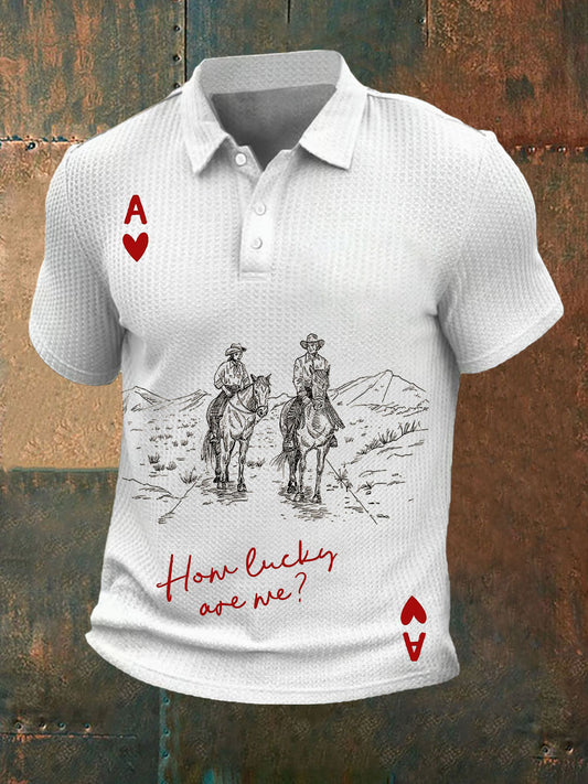 Camiseta de poker waffle para hombre