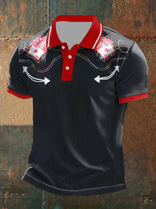 Tops vintage de poker para hombre